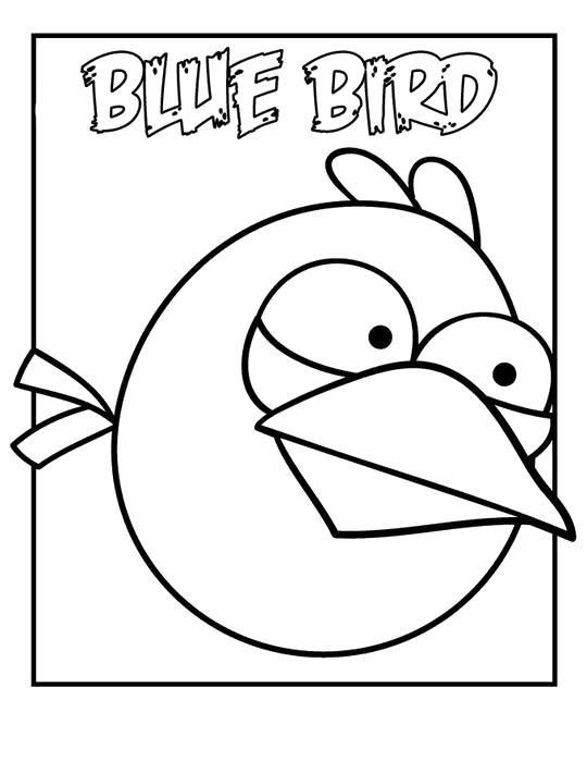 Название: Раскраска Голубая птичка. Категория: . Теги: .