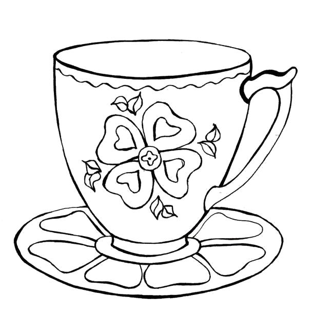 Название: Раскраска Чашечка. Категория: чашка. Теги: чашка.