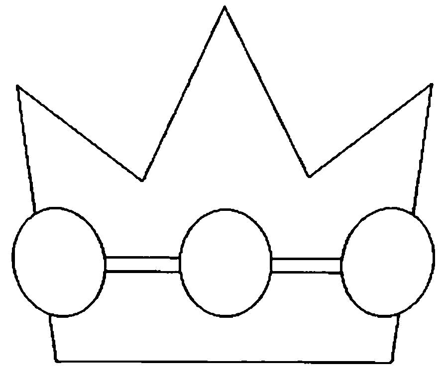 Раскраска Раскраски Корона  корона для мальчика, шаблон из бумаги. Шаблон