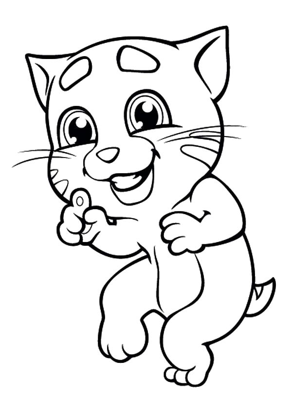 Раскраска Кот Том. Домашние животные