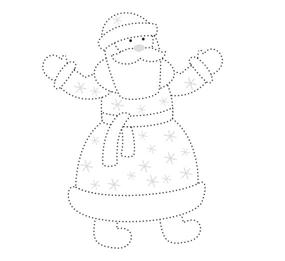 Название: Раскраска Дедушка Мороз. Категория: по точкам. Теги: по точкам.
