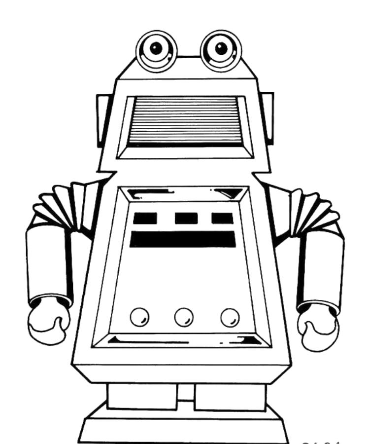 Название: Раскраска Умный робот. Категория: Робот. Теги: Робот.