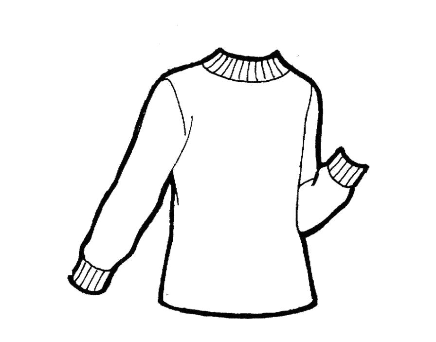 Раскраска Тёплый свитер. свитер