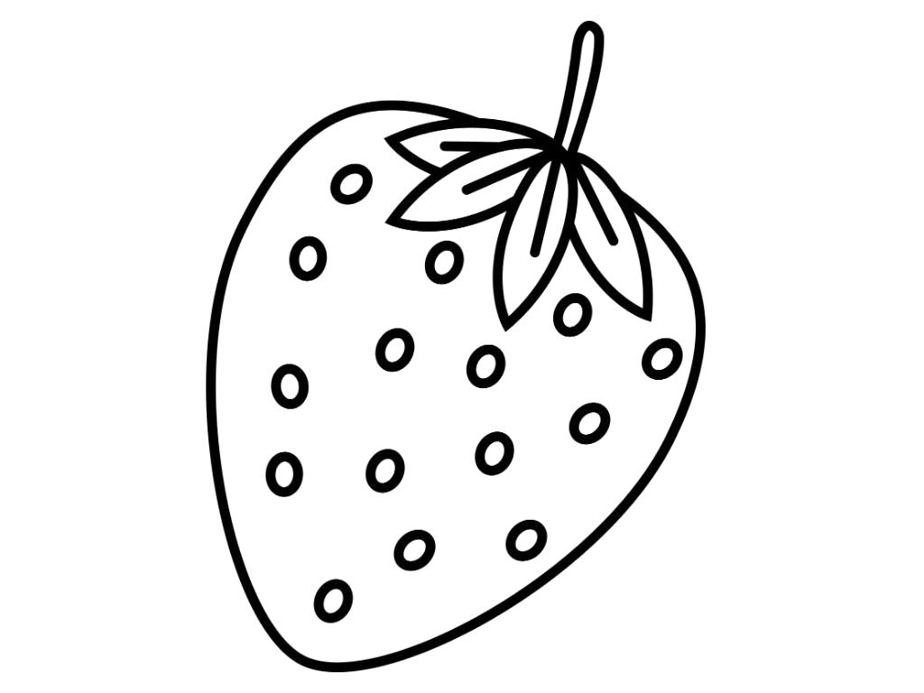 Название: Раскраска клубника. Категория: ягоды. Теги: клубника.