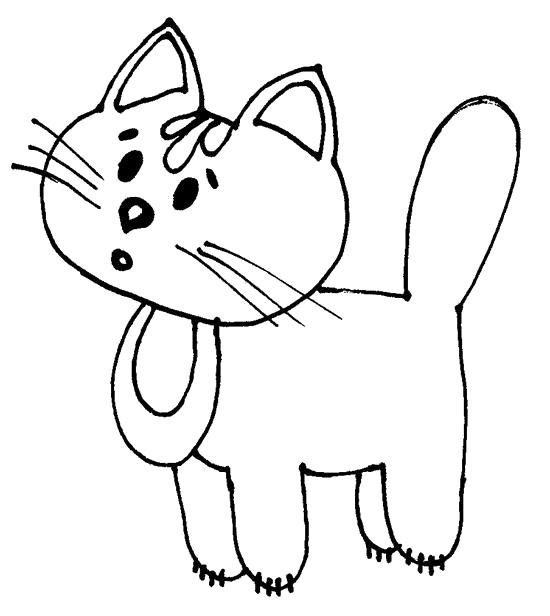 Название: Раскраска  котик. Категория: Домашние животные. Теги: кошка.