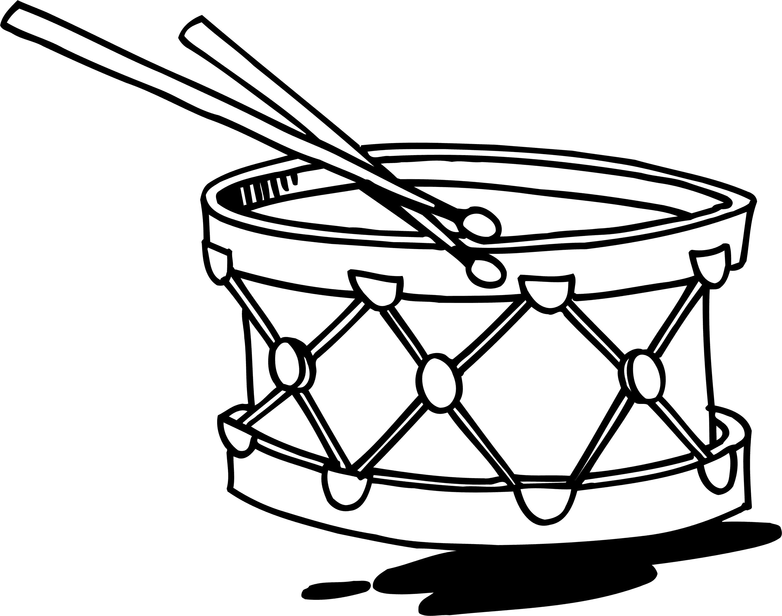 Раскраска Детский барабан. Барабан