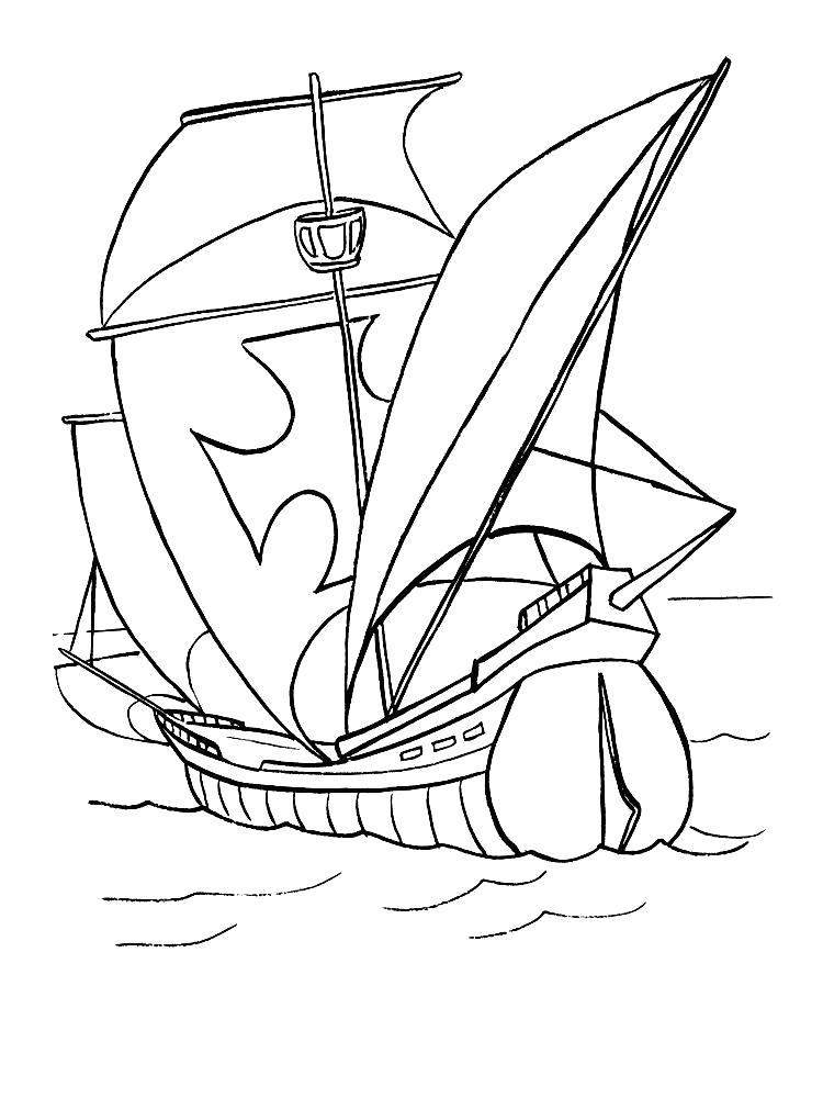 Название: Раскраска Корабль крестоносцев. Категория: корабли. Теги: корабли.