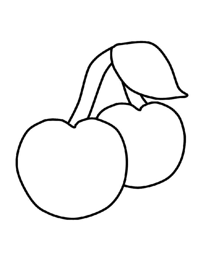 Название: Раскраска Раскраска Вишни детская. Категория: ягоды. Теги: вишня.