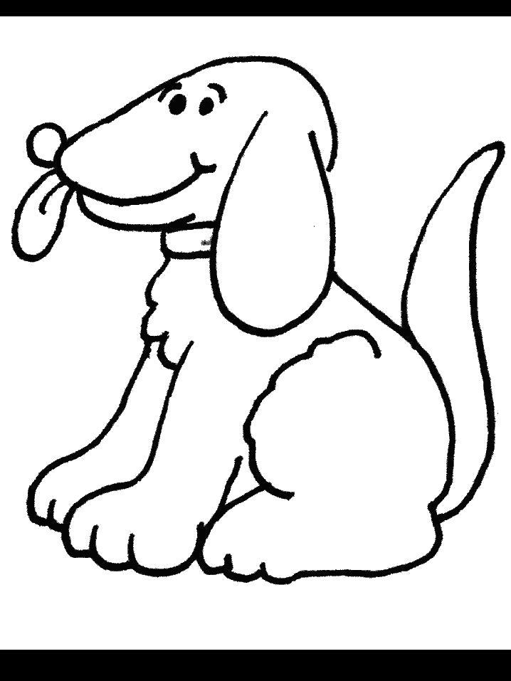 Раскраска Раскраска- Кучерявый пес. 