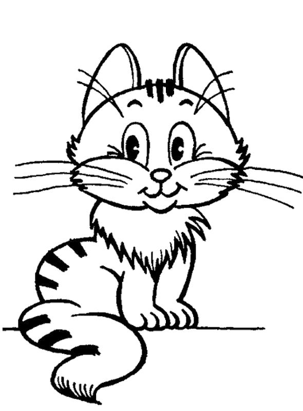 Раскраска кот для детей