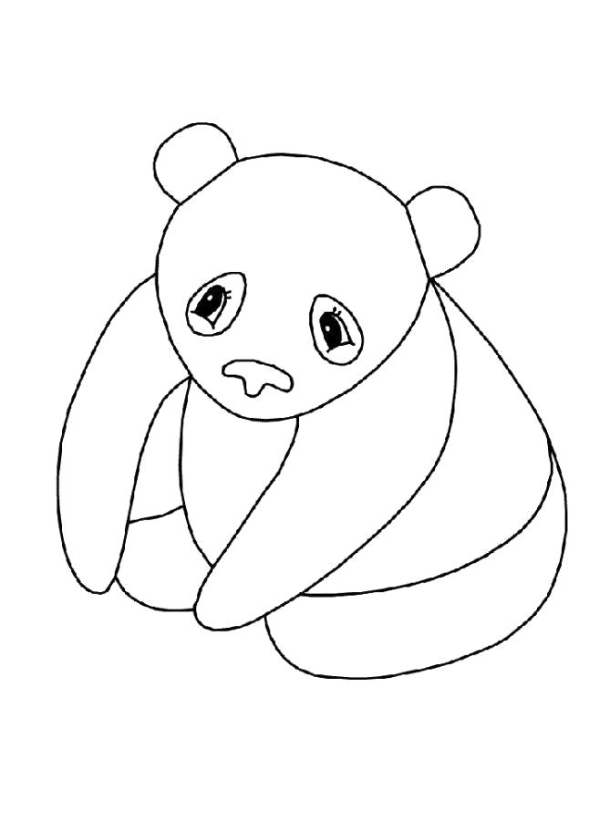 Раскраска  Панда детская. Скачать Панда.  Распечатать Панда