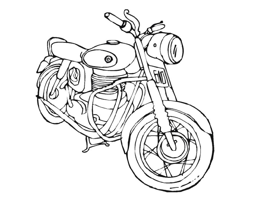 Раскраска Мотоцикл. Мотоцикл