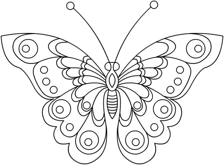 Раскраска Волшебная бабочка. 