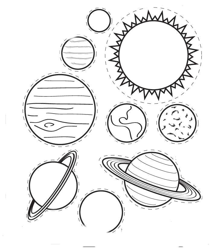 Название: Раскраска Солнечная система. Категория: Планеты. Теги: Планеты.