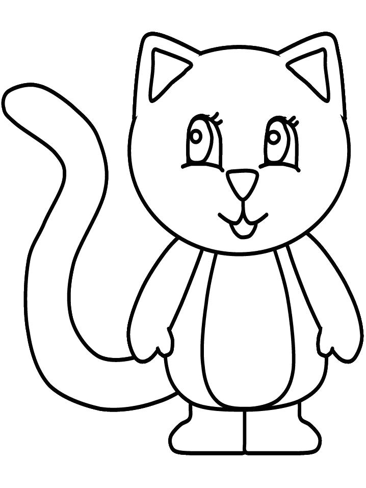 Название: Раскраска Раскраска для детей. Категория: Домашние животные. Теги: кошка.