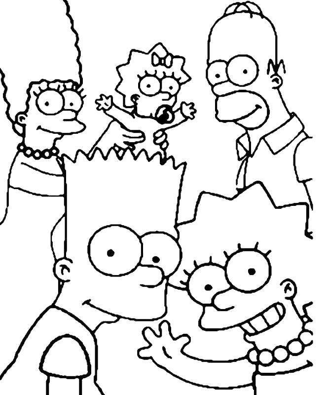 Раскраски Симпсоны: Анимированные картинки и гифки