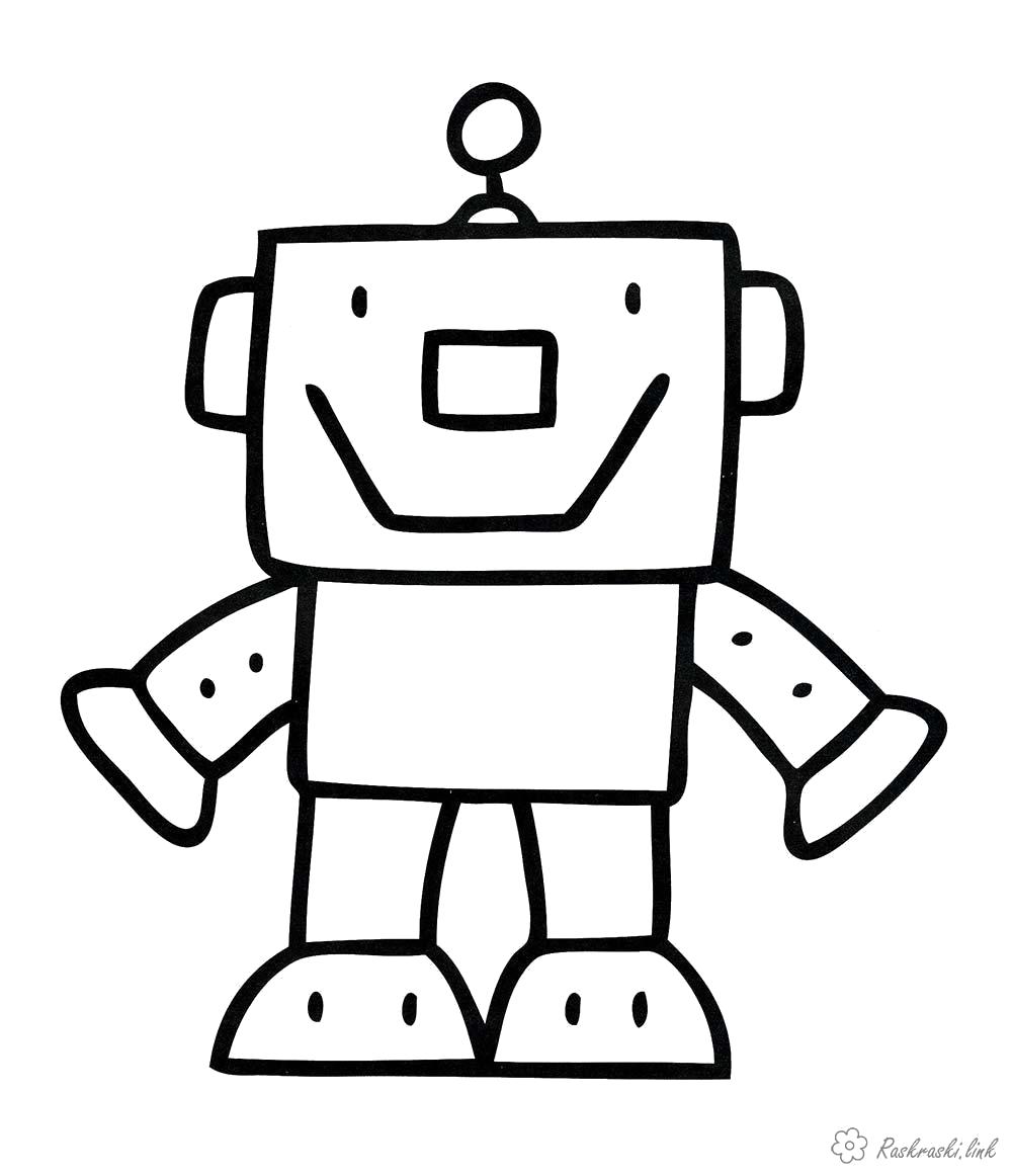Раскраска Раскраски роботы робот. Робот