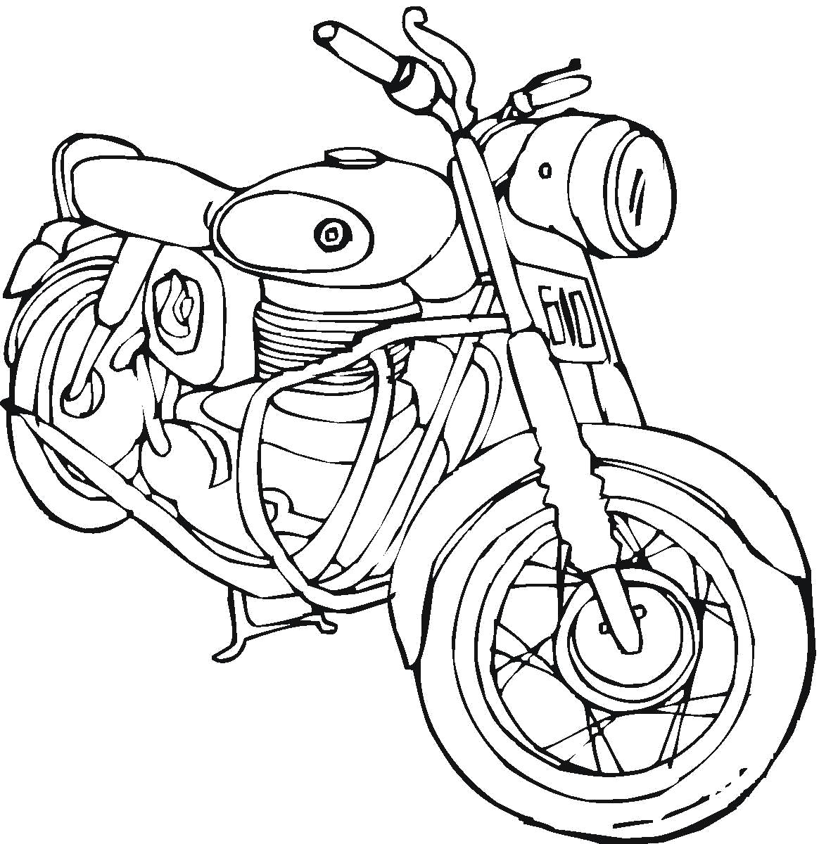 Раскраска Мотоцикл. Транспорт