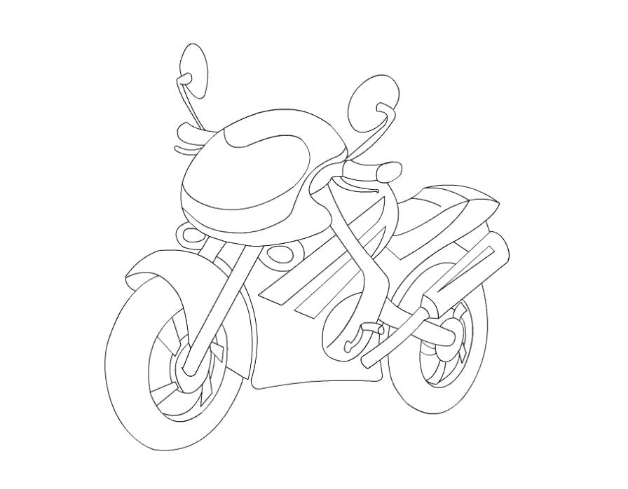 Раскраска Раскраска мотоцикл. Мотоцикл