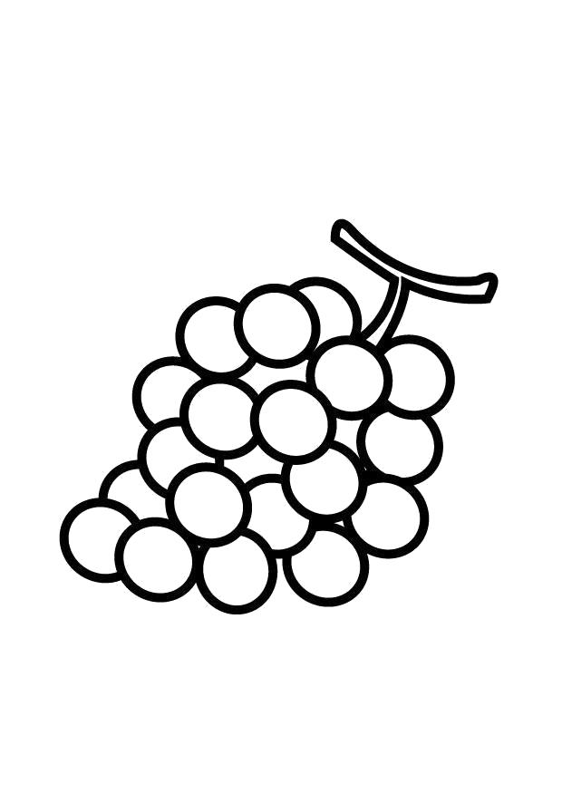 Название: Раскраска Виноград. Категория: ягоды. Теги: виноград.