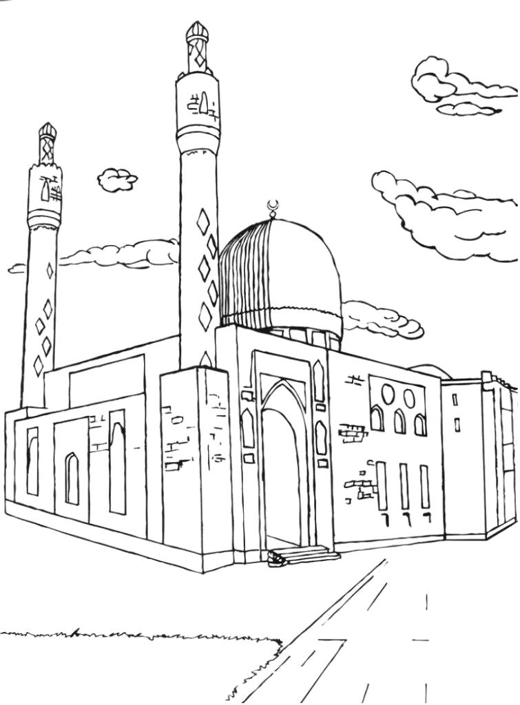 Картина по номерам Сказочная мечеть Раскраска 40х50