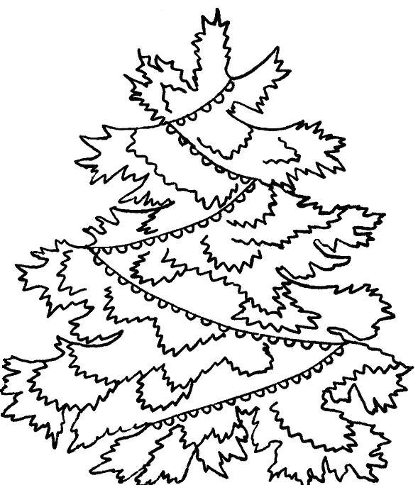 Название: Раскраска Раскраски детям раскраски детям, черно-белые картинки, новый год, праздник, зима, елка, еловые ветки. Категория: Новый год. Теги: Елка.