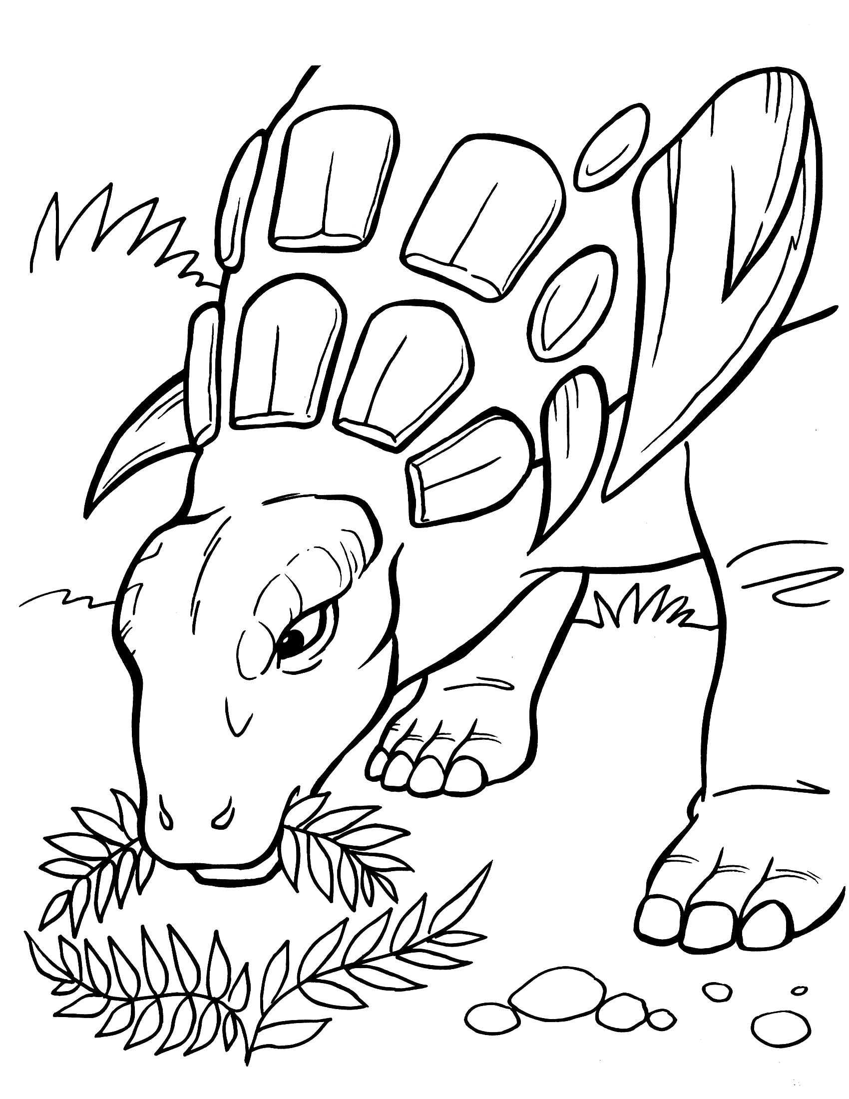 Раскраска Динозавр с броней. Скачать динозавр.  Распечатать динозавр