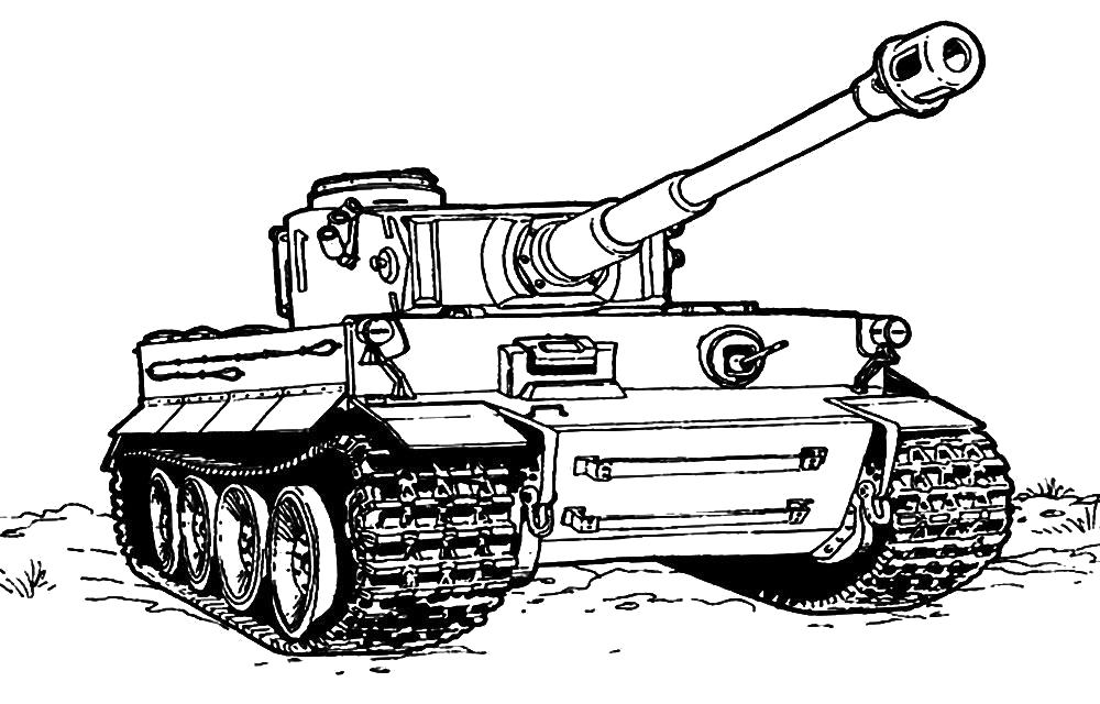 Раскраска Скачать и распечатать  танки для детей бесплатно. Скачать танки.  Распечатать для мальчиков