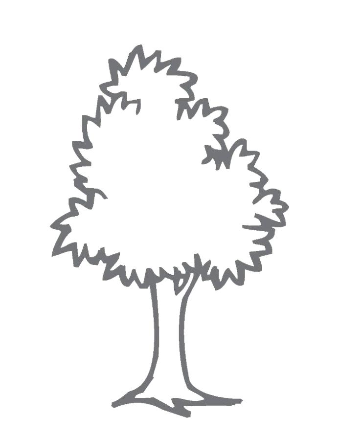 Раскраска Разукрашка дерево детская. растения