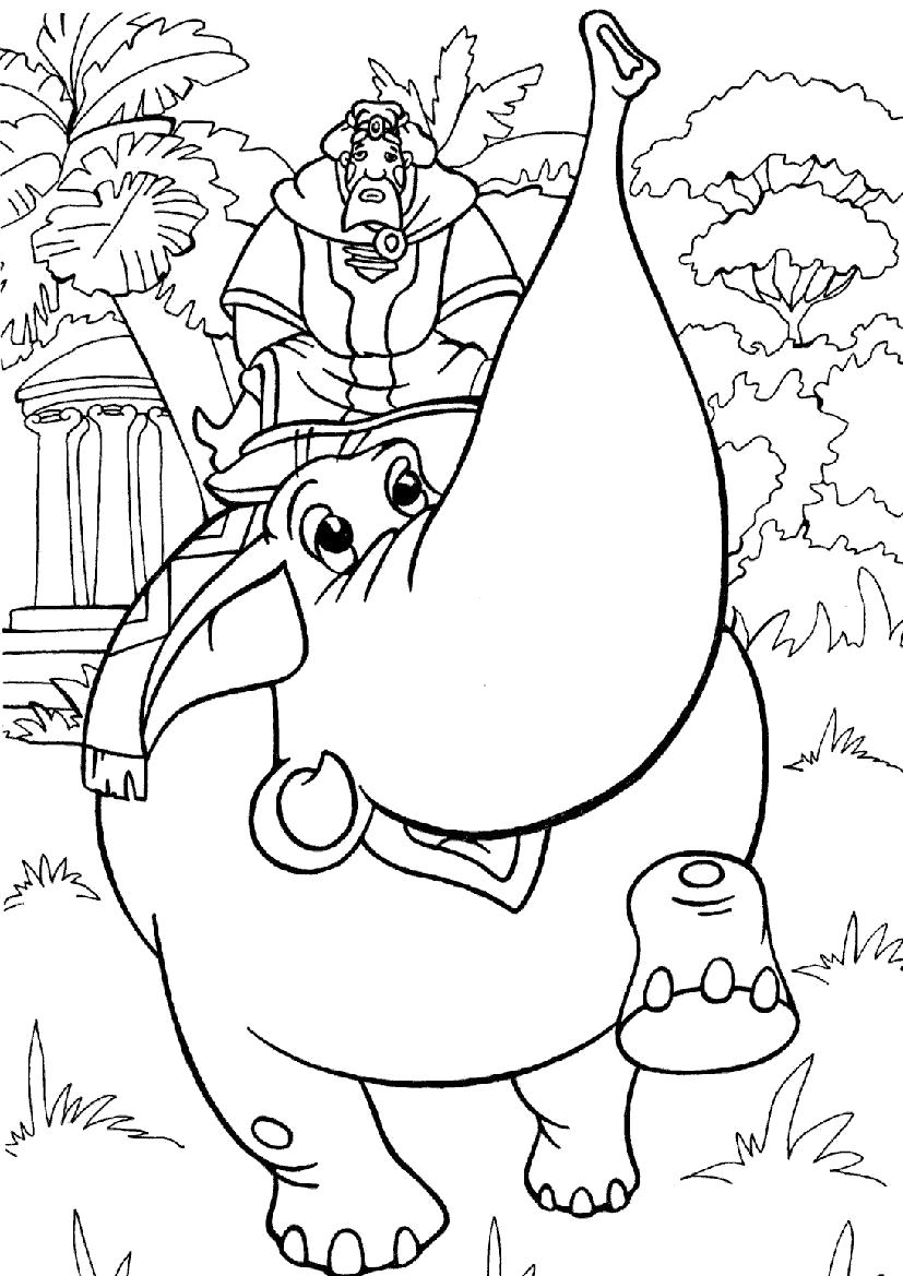 Раскраска Князь на слоне. Илья муромец