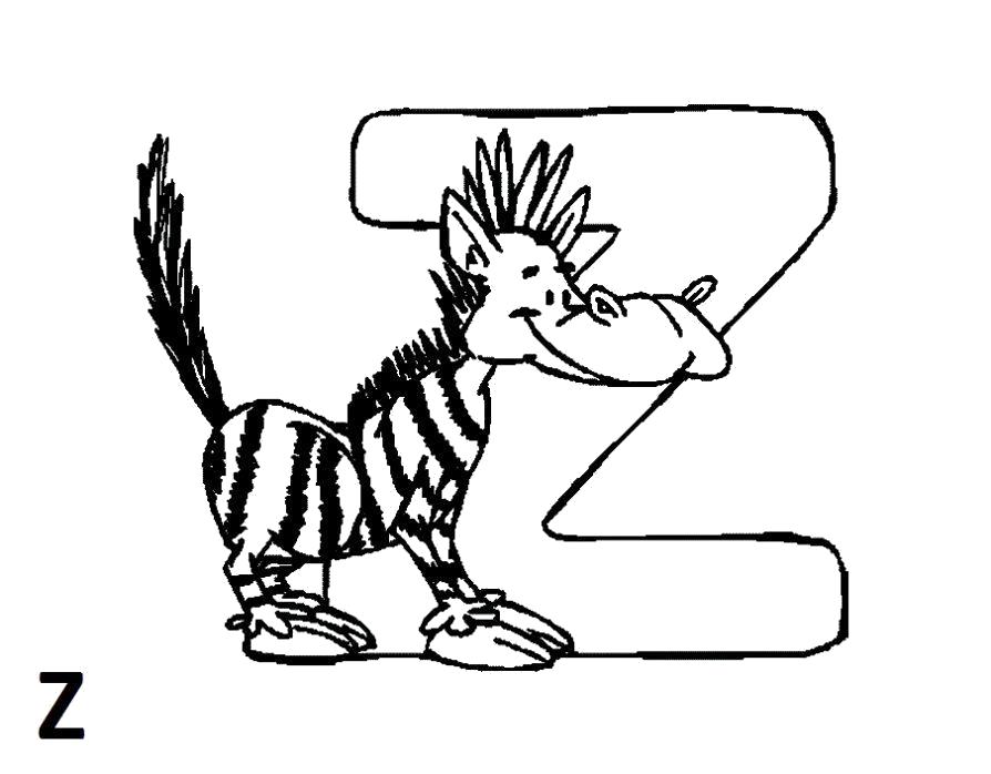 Раскраска Раскраска буква Z. буква