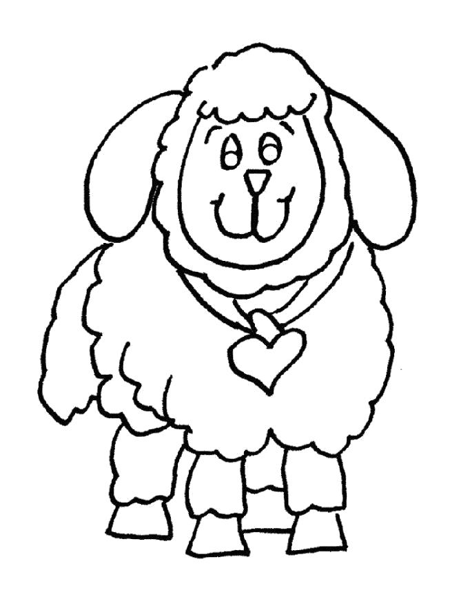 Название: Раскраска Разукрашка овца. Категория: Домашние животные. Теги: Овца.