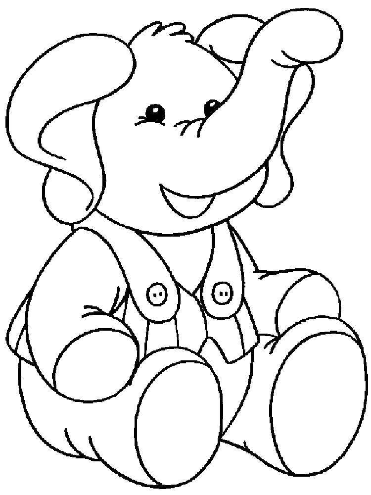 Раскраска Раскраска слон игрушечный. слон