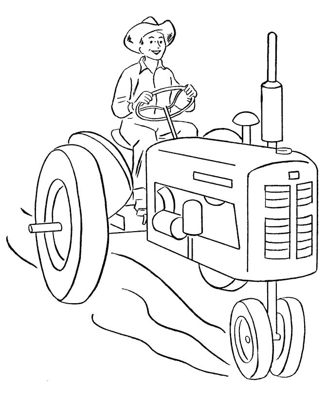 Название: Раскраска трактор едет по полю. Категория: трактор. Теги: трактор.