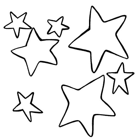 Раскраска много звезд. геометрические фигуры