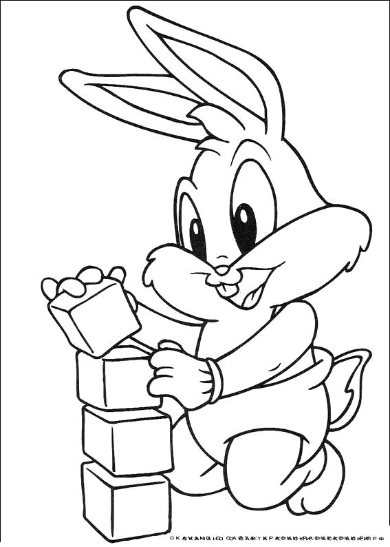 Раскраска Раскраски - Кролик. Домашние животные