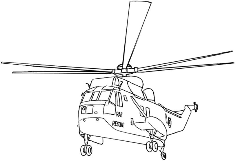 Раскраска  Вертолет для мальчиков онлайн. Скачать вертолет.  Распечатать вертолет