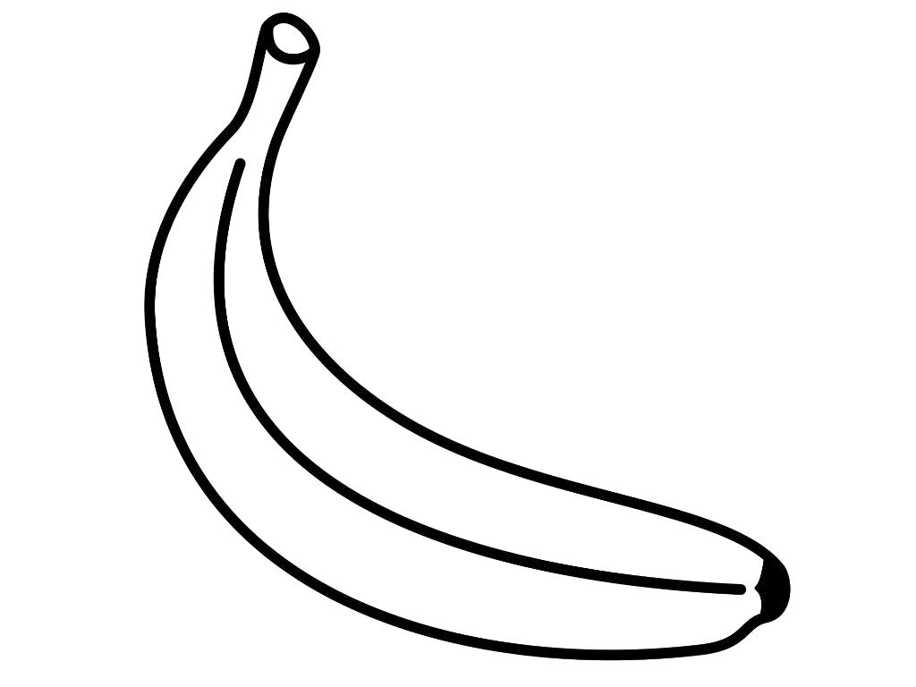Раскраска банан. Фрукты