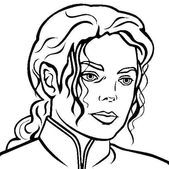 Раскраска Майкл Джексон. портрет