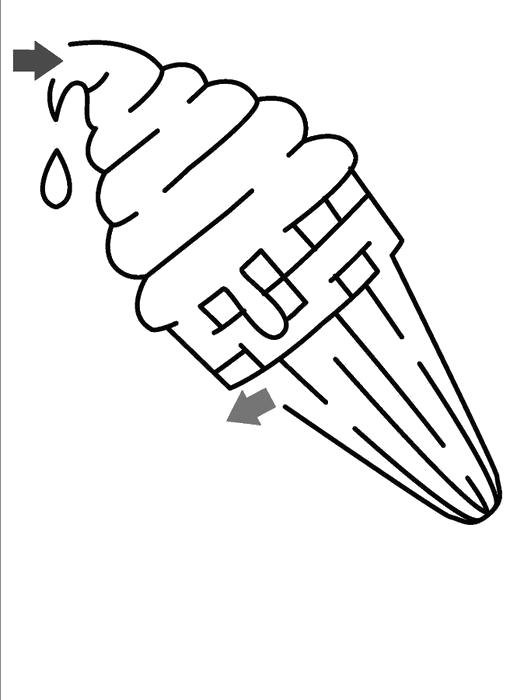 Название: Раскраска Лабиринт  мороженое. Категория: лабиринт. Теги: лабиринт.