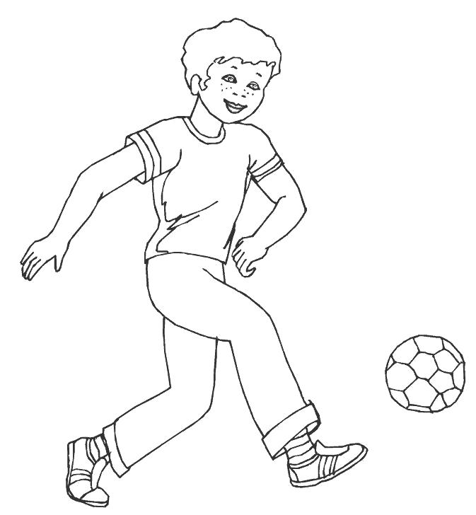 Название: Раскраска Раскраски Футбол футбол, мальчик, играет, спорт. Категория: Футбол. Теги: Футбол.