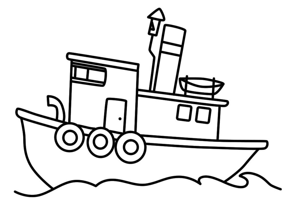 Раскраска Детские раскраски с кораблями. 