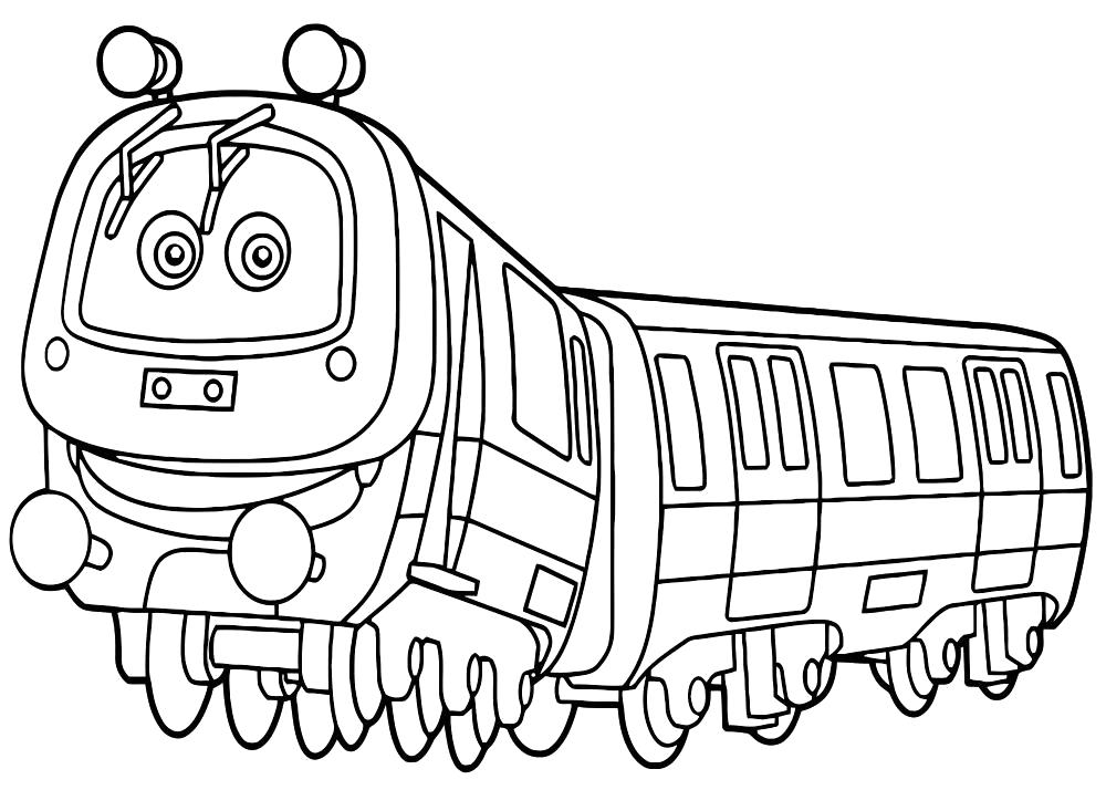 Раскраска Поезд. 
