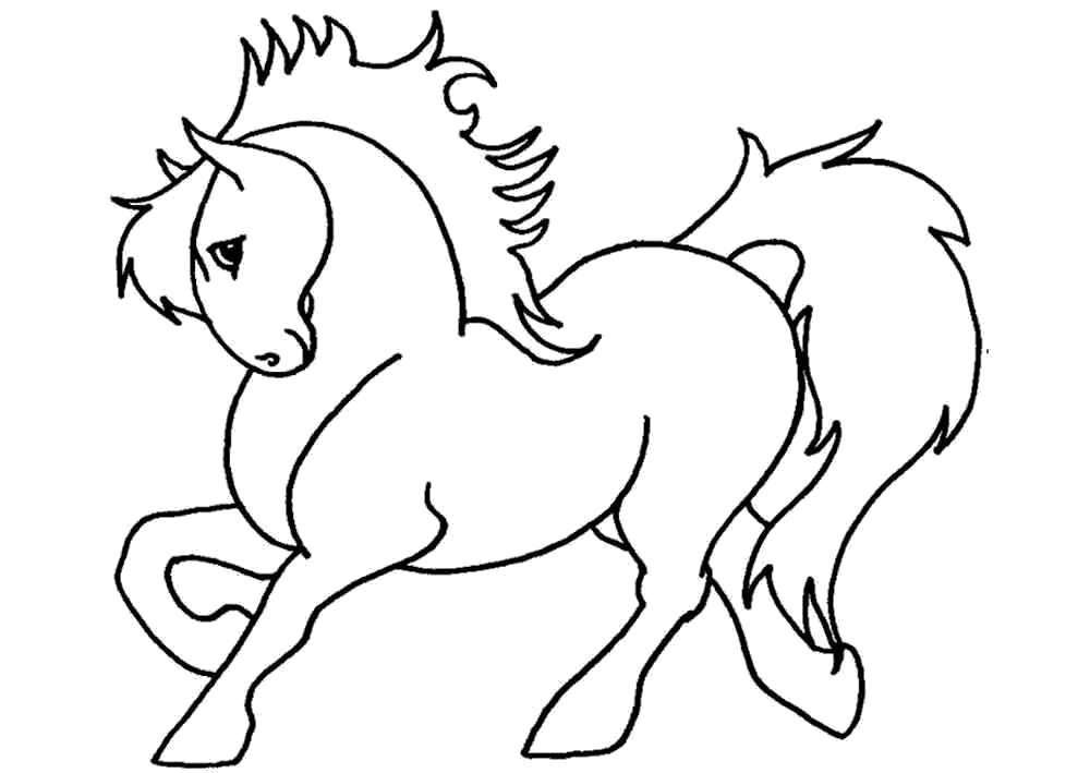 Раскраска Раскраска лошадь. Домашние животные