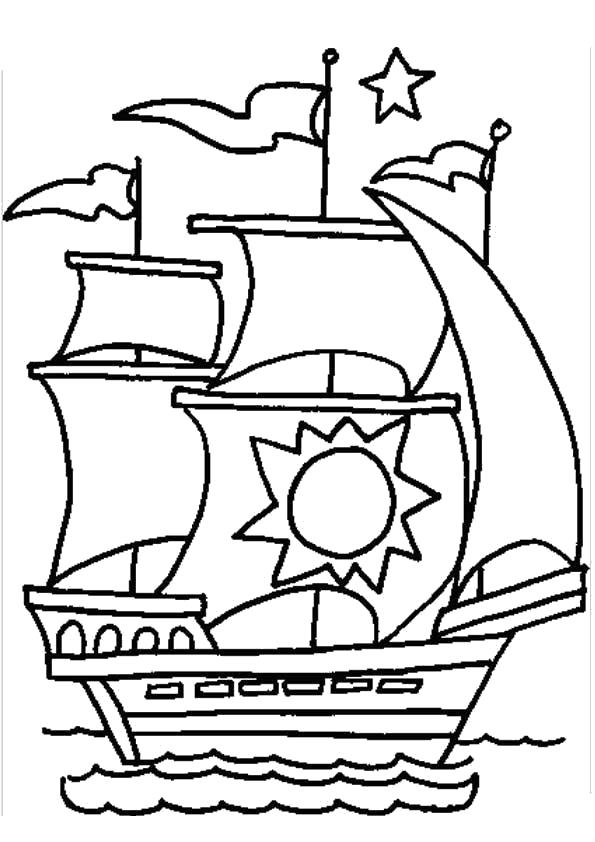 Раскраска Пиратские корабли. для мальчиков