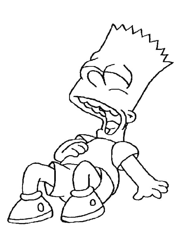 Название: Раскраска Барт смеется. Категория: Симпсоны. Теги: Симпсоны.