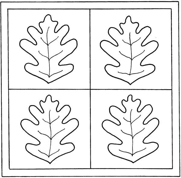 Раскраска лист дуба шаблон - Домашние растения ... Лист Дерева Раскраска. растения