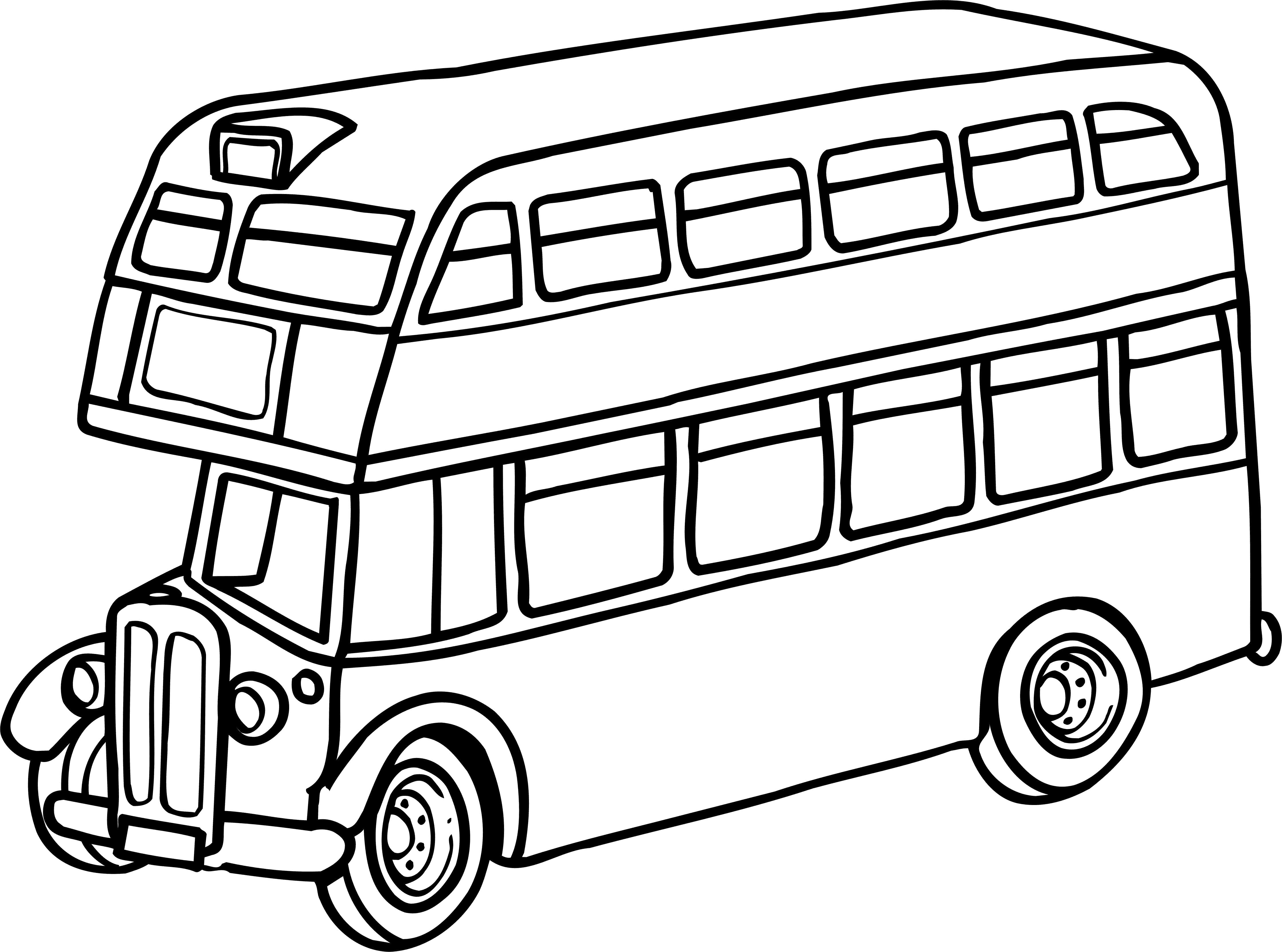Раскраска Двухэтажный автобус. Автобус