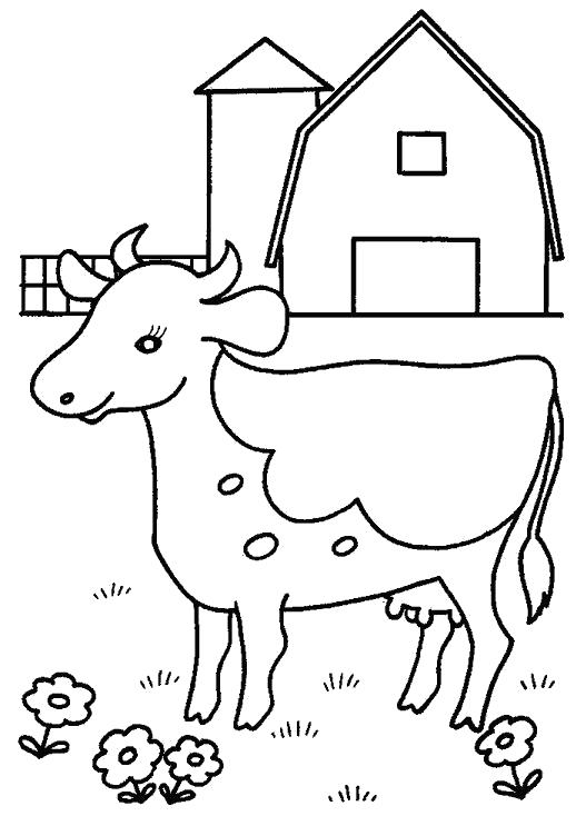 Название: Раскраска Коровка. Категория: Домашние животные. Теги: Корова.