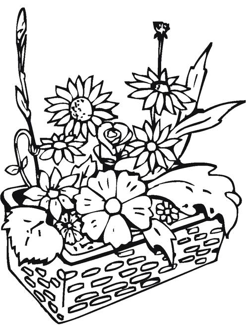 Раскраска Маленькие цветы и мухомор | Раскраски с цветами, Раскраски, Контурные рисунки